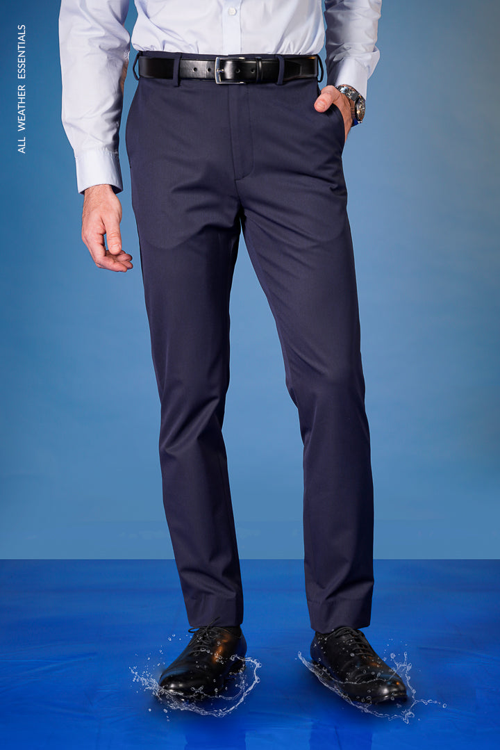 Navy Blue High Rise Tapered Pants
